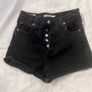 Levi's Black Jean Denim Shorts size 25